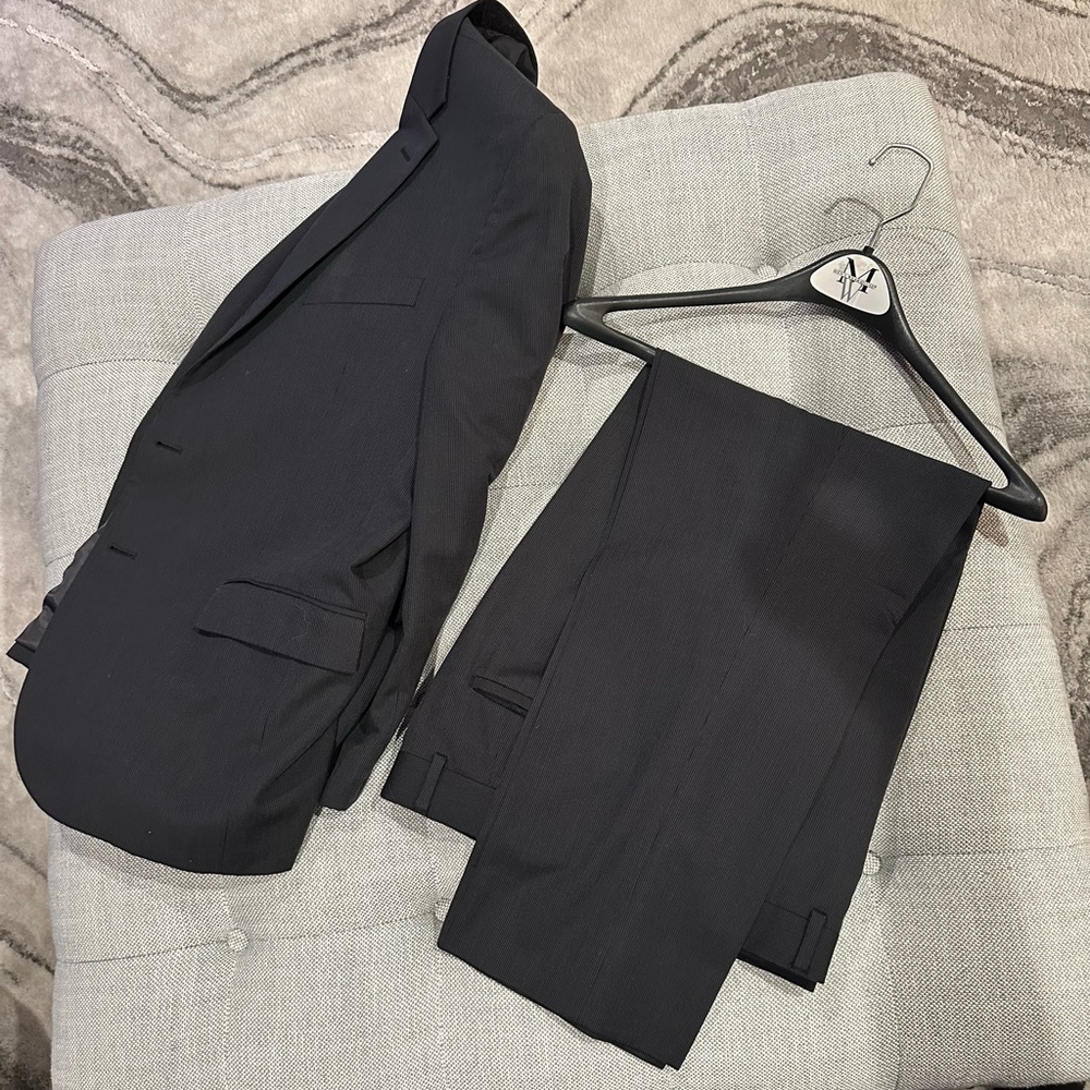 Men's Black Slim Fit Suit by Egara